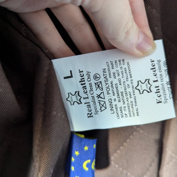 VentiUno Brown Men's Leather Jacket, Size M - Picture 5 of 16